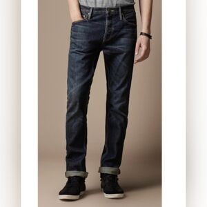 Burberry Brit Swaine Slim Straight Dark Wash Jeans Mens Size 30 X 32